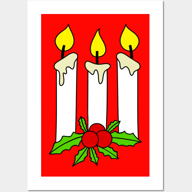 MERRY Christmas Candlestick Wall Art by SartorisArt1